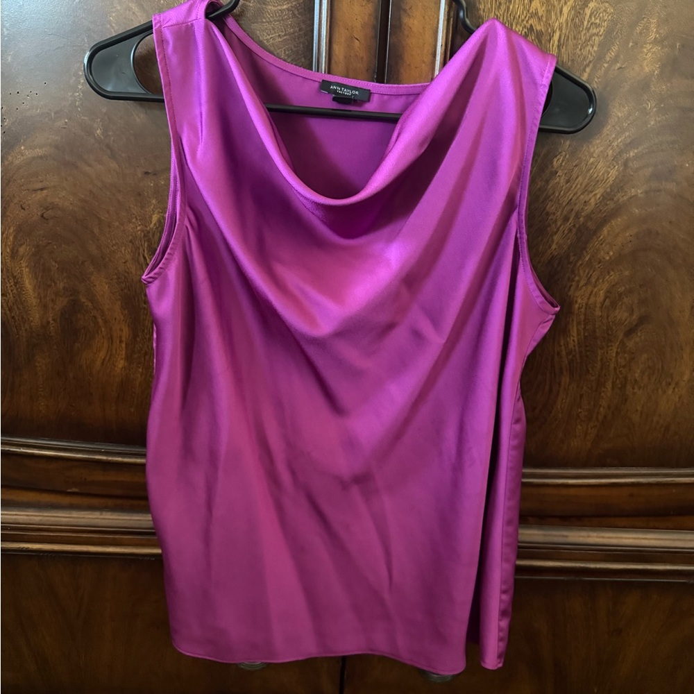 Ann Taylor Women's Purple Sleeveless Blouse
